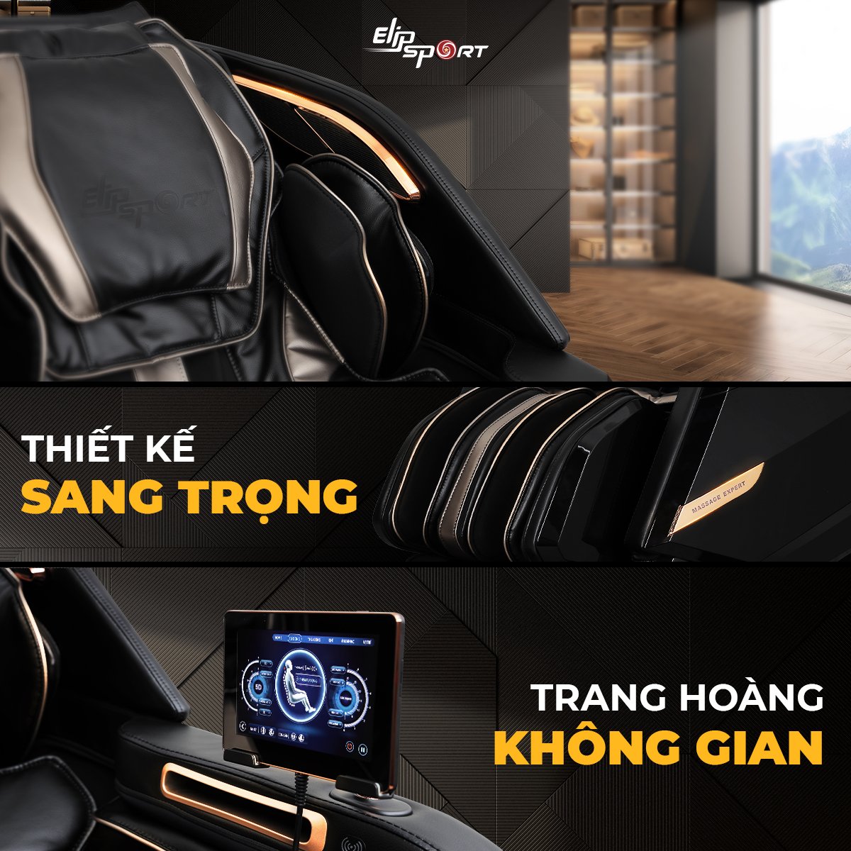 Ghế Massage ELIP Alexander mang kiểu dáng sang trọng