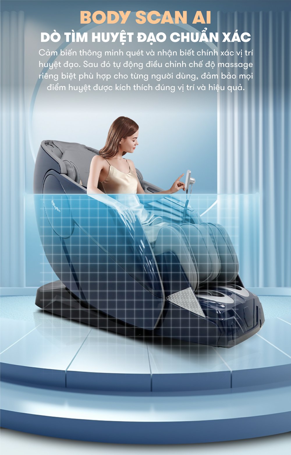 ghế massage elip o7 new công nghệ body scan