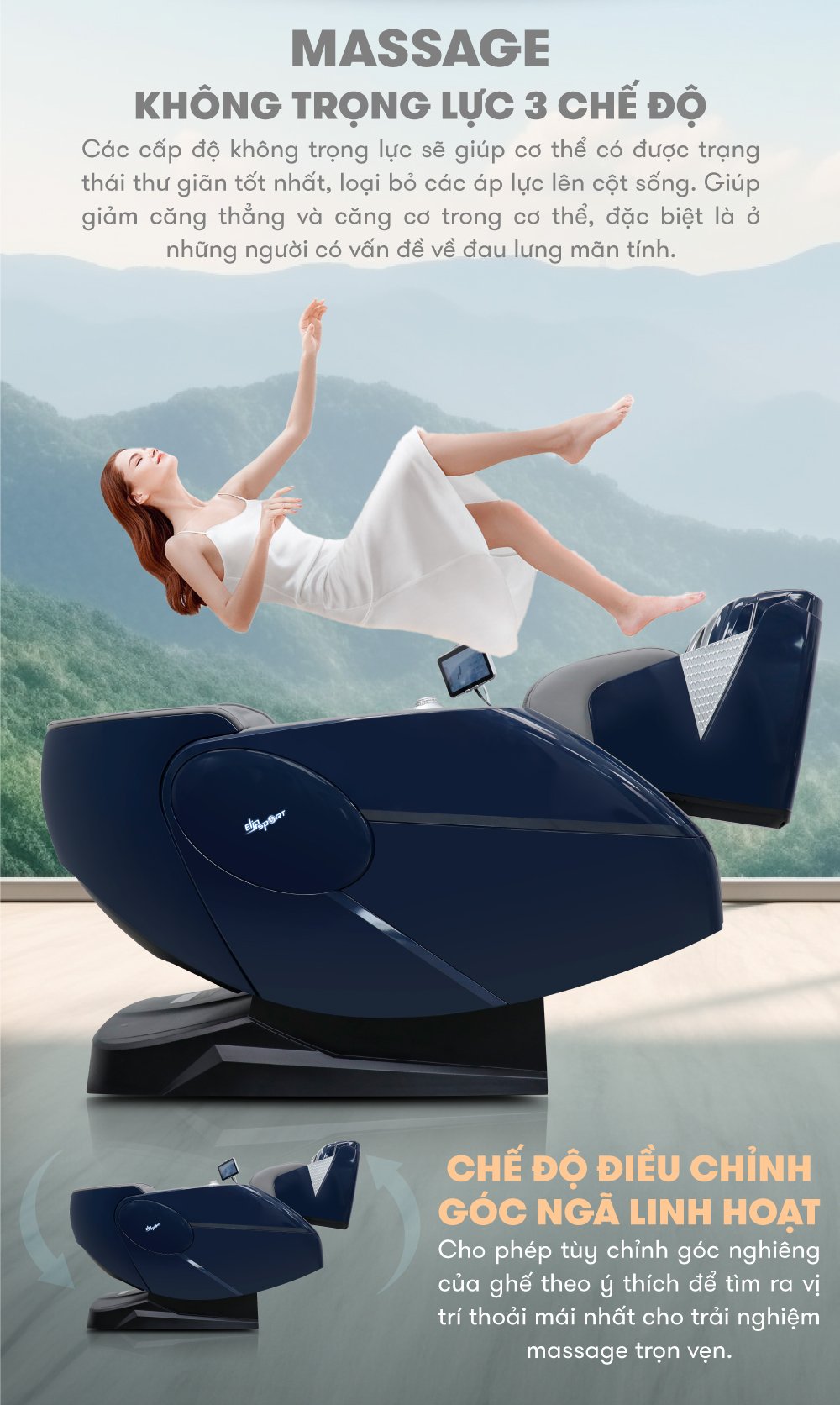 ghế massage elip o7 new mát xa không trọng lực