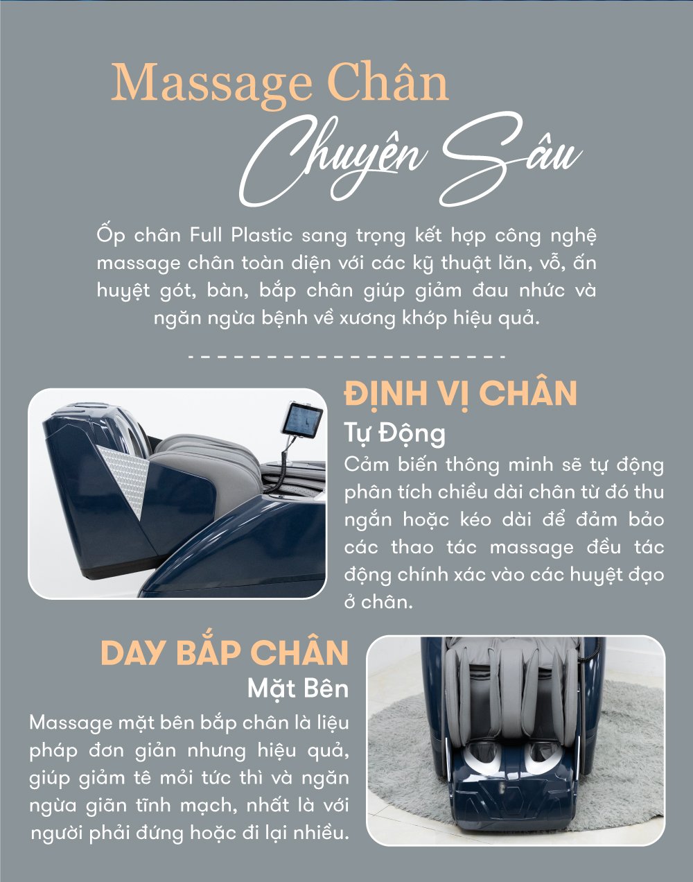 ghế massage elip o7 new massage chân chuyên sâu