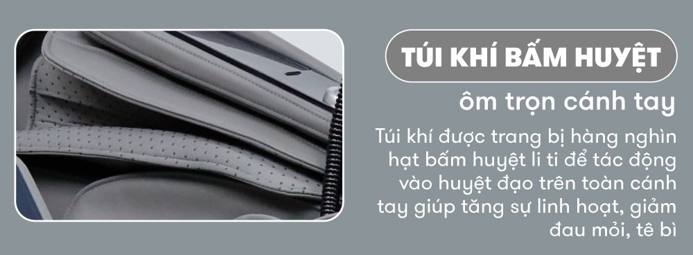 ghế massage elip o7 new với hệ thống túi khí hiện đại