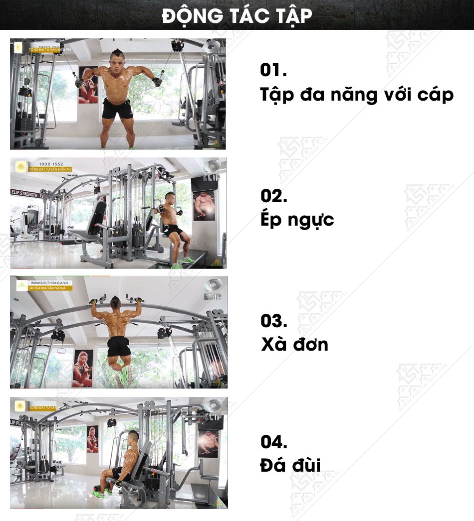 Dàn tạ 8 mặt Elip AC064