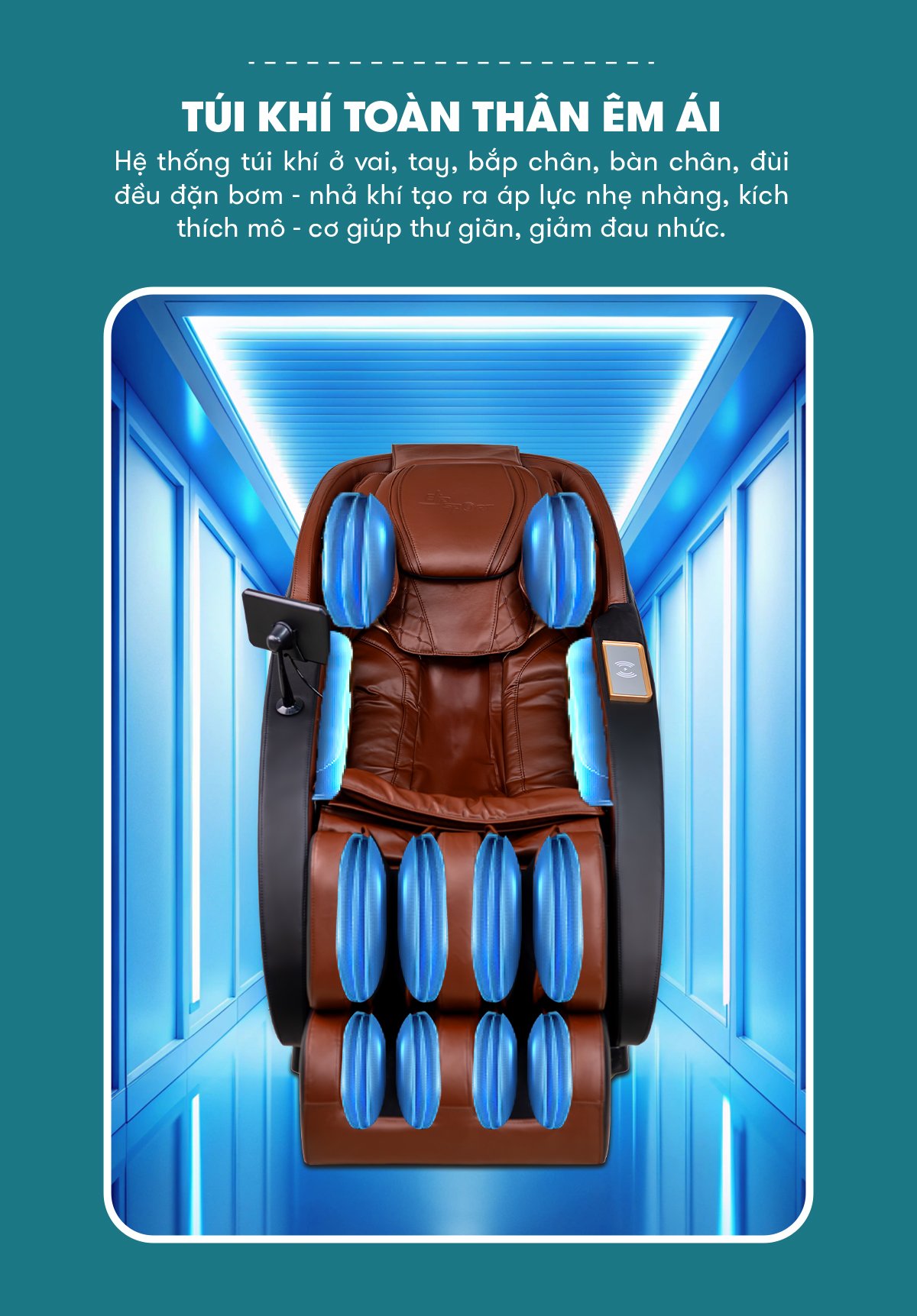 ghế massage elip e3 new túi khí toàn thân êm ái