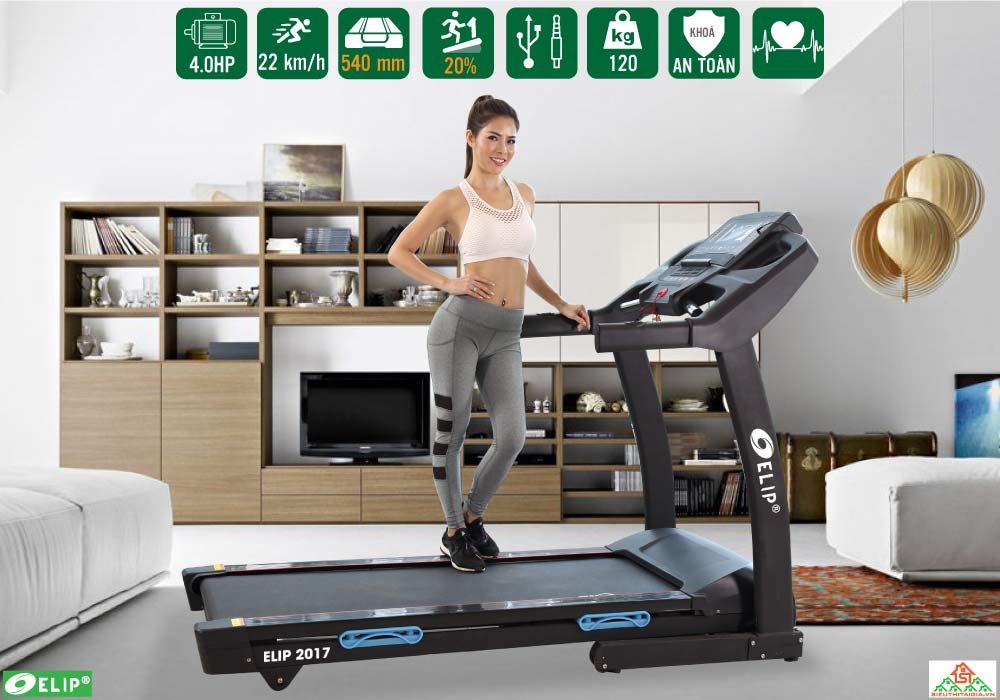 ưu điểm Máy chạy bộ điện Elip 2017 AC