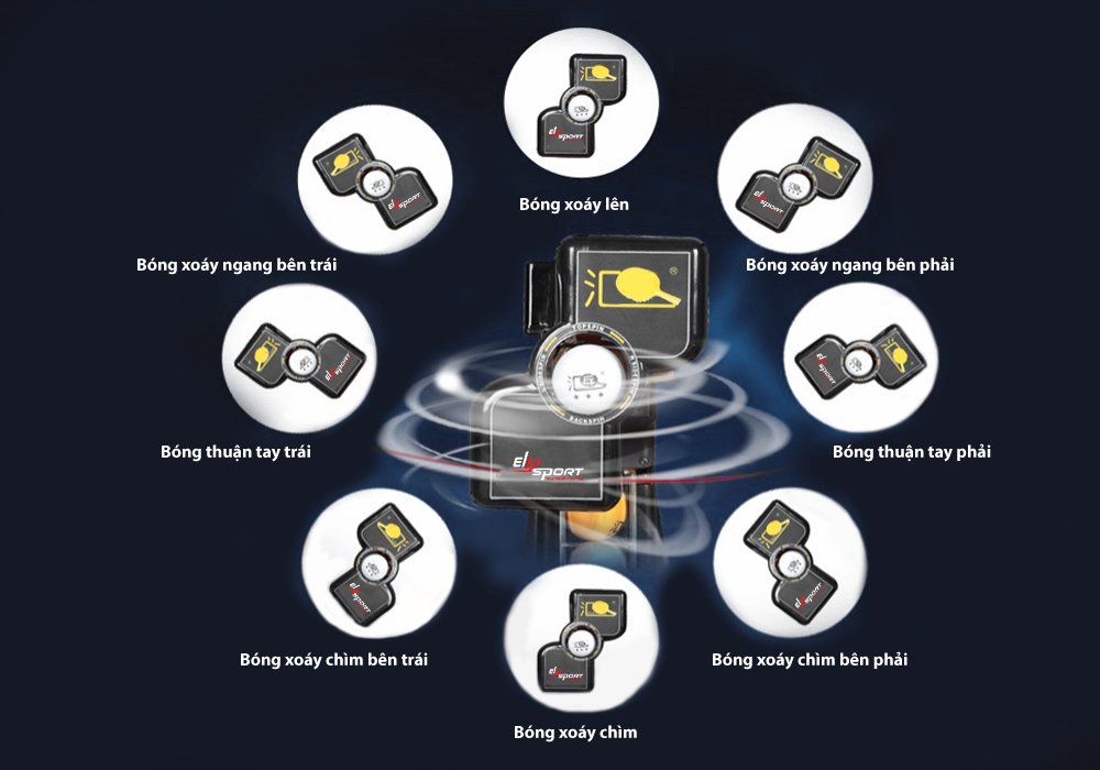 sử dụng máy bắn bóng bàn  Elip EPong Origina