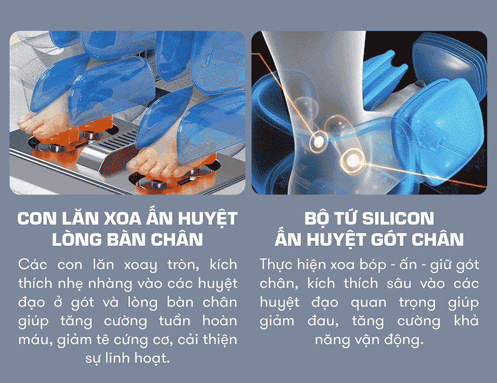 ghế massage elip e4 con lăn hiện đại