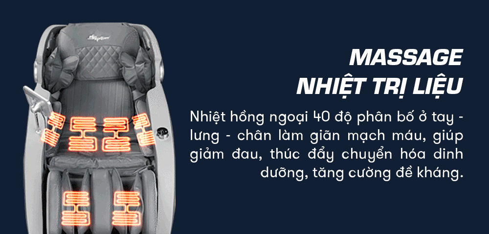 ghế massage elip e4 massage nhiệt trị liệu