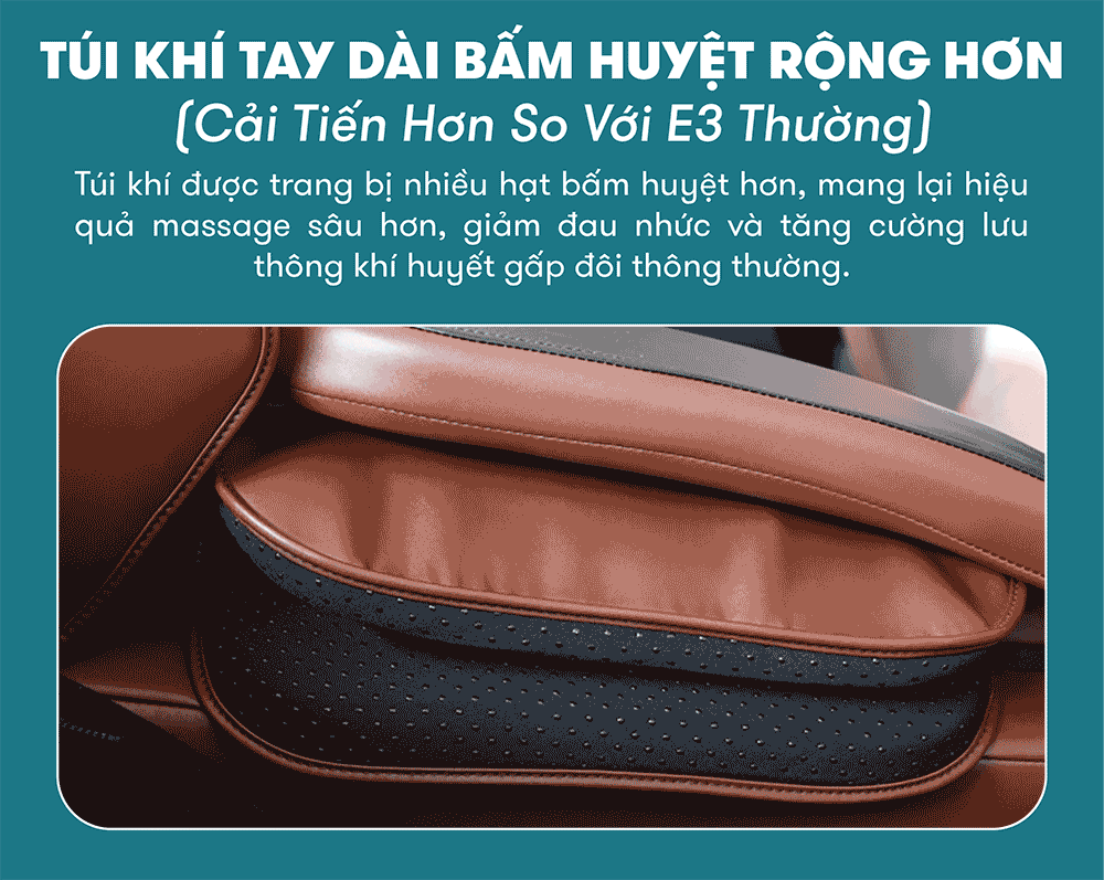 ghế massage elip e3 túi khí tay dài