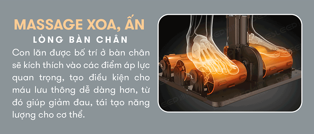 ghế massage elip o7 mát xa lòng bàn chân