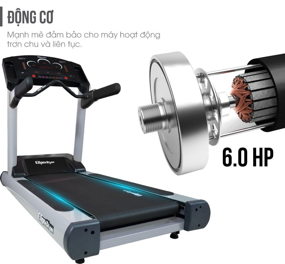 Máy chạy bộ điện phòng Gym ELIP Dragon 9000