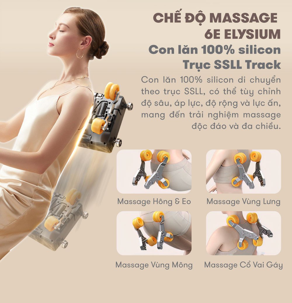 ghế massage ole new chế độ massage 6e