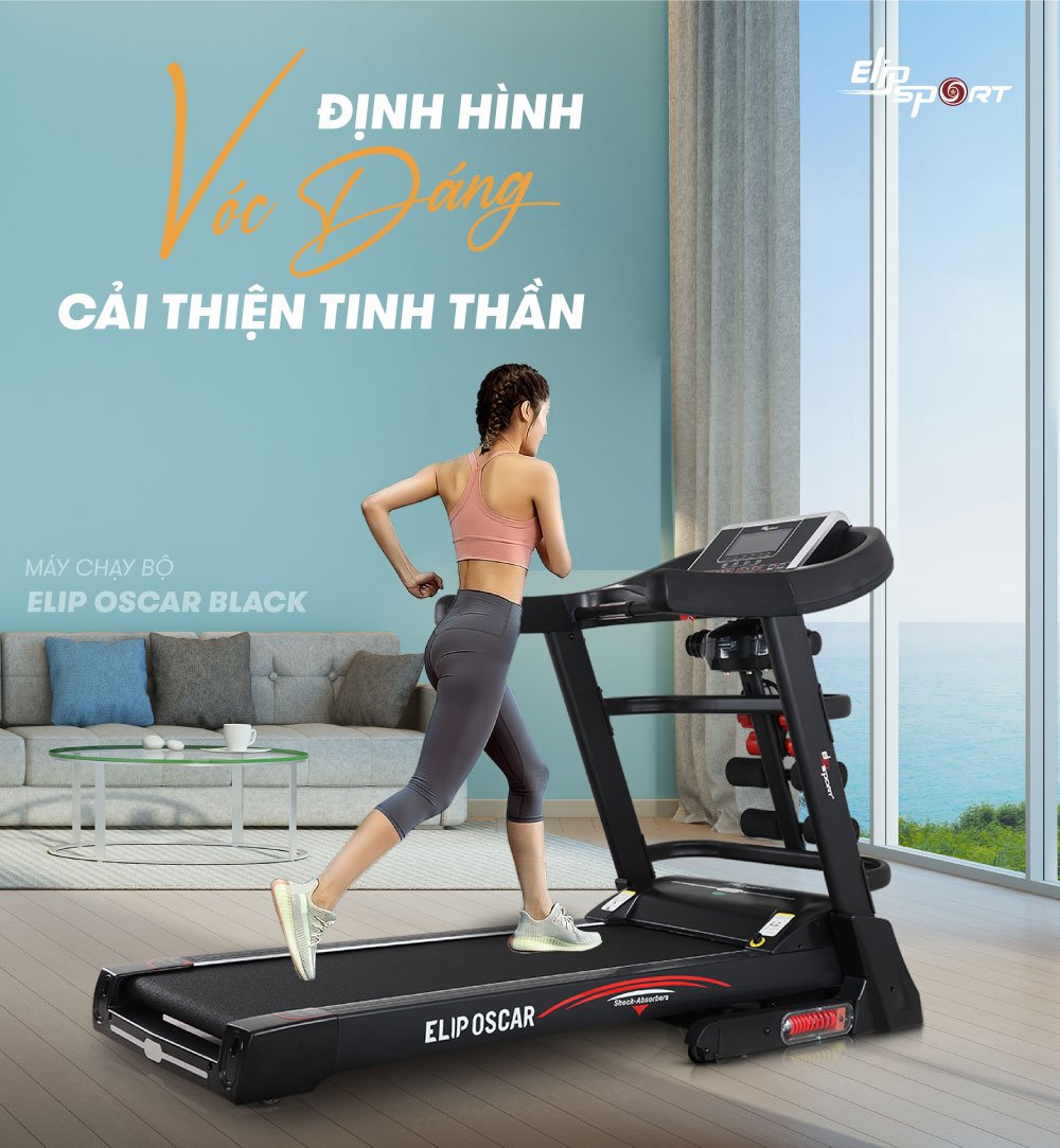 Máy chạy bộ ELIP Oscar - Black 42 Oscar Black 1