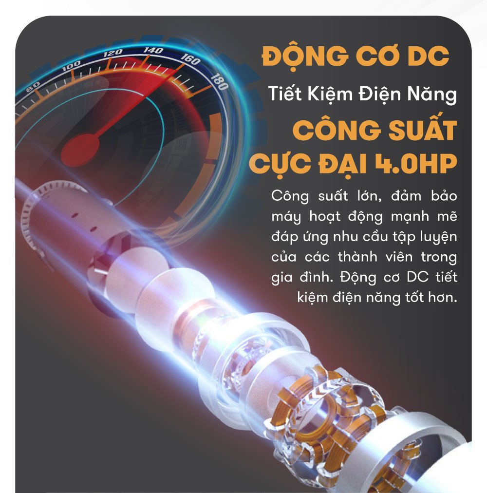 Máy chạy bộ ELIP Oscar - Black 44 Oscar Black 3