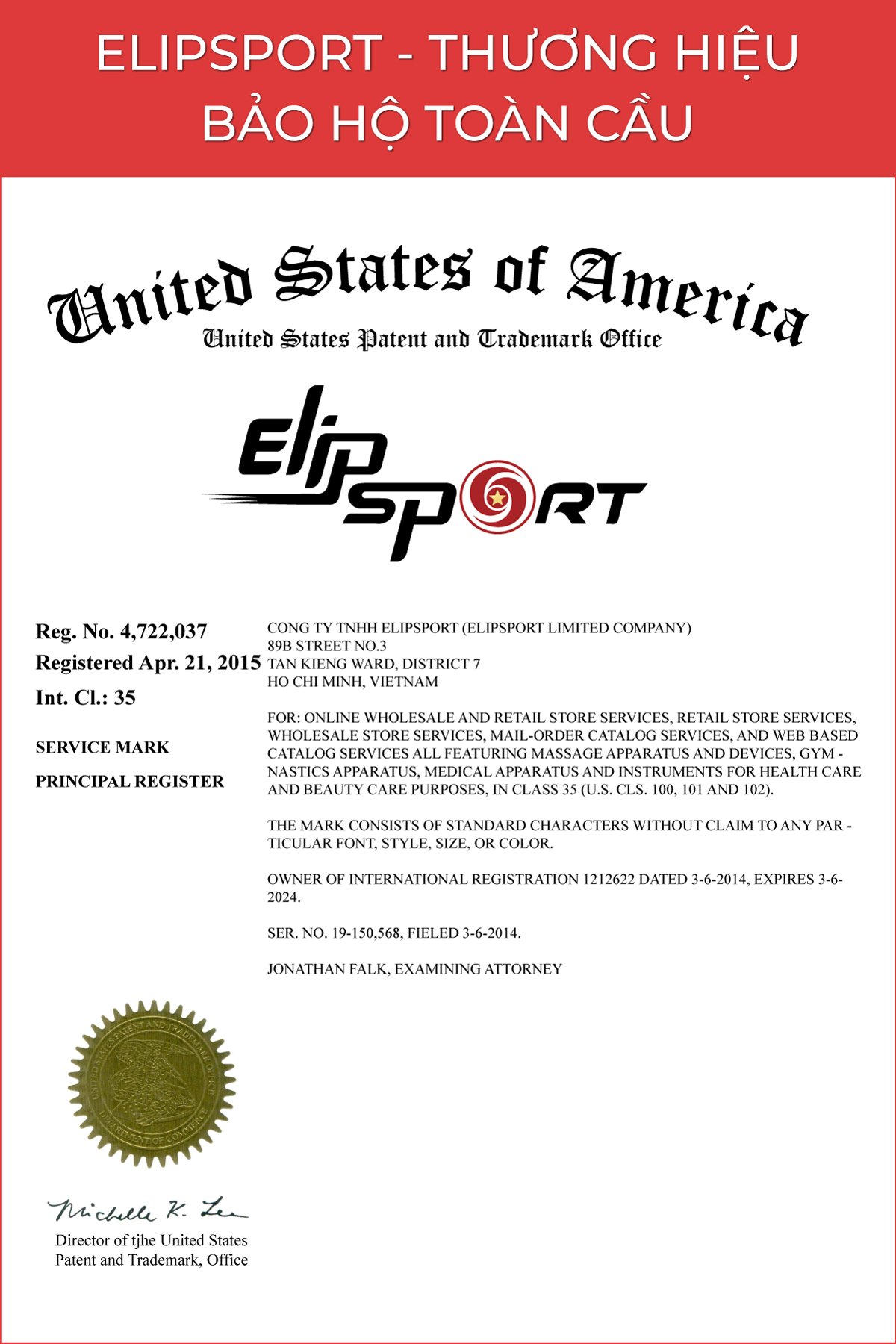 ELIP Platin (AI, ion âm) chứng nhận