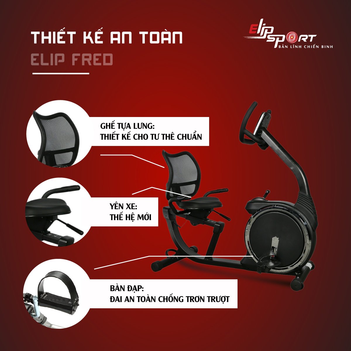 Xe đạp tập ELIP Fred