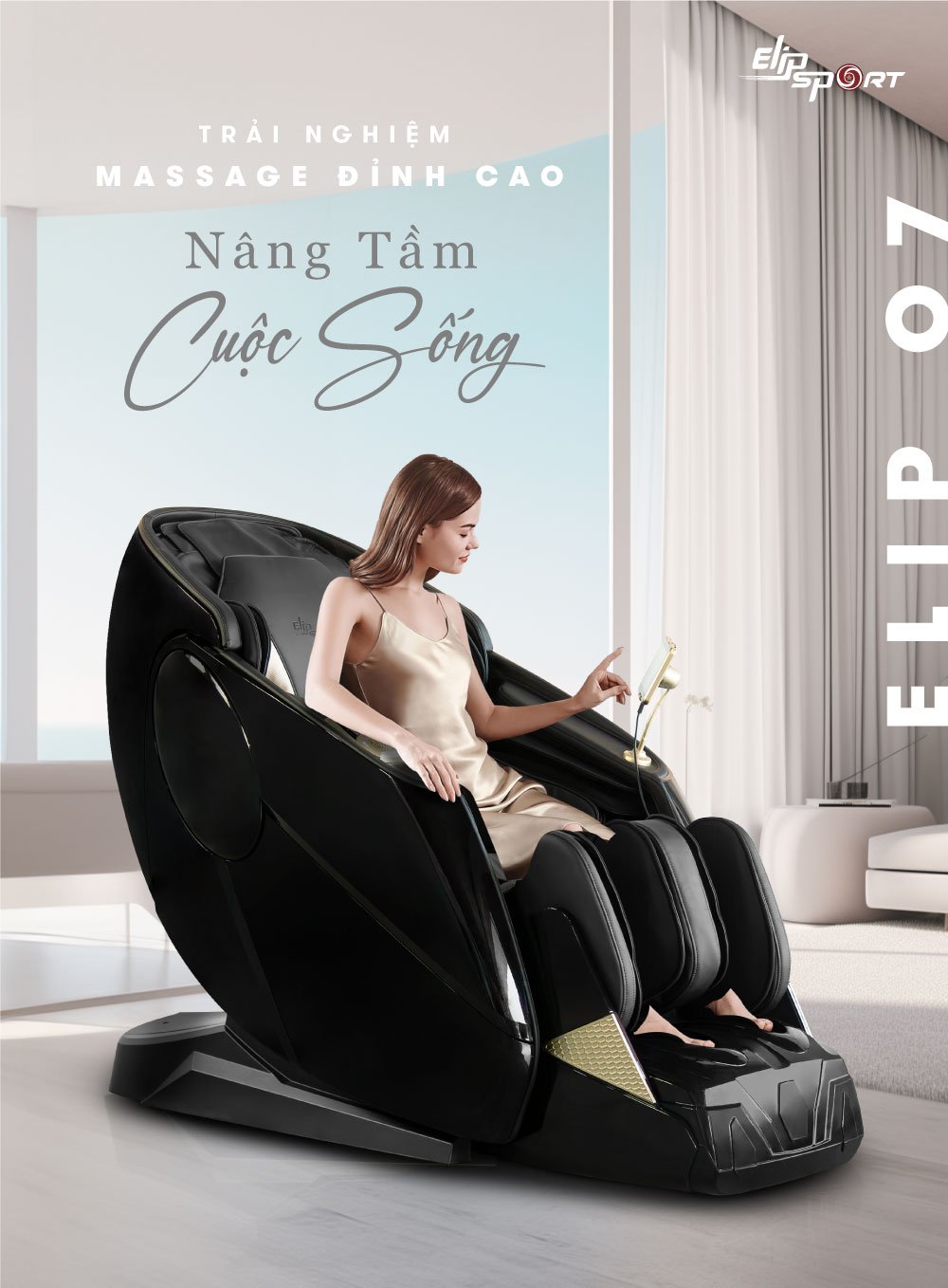ghế massage elip o7 giúp nâng tầm cuộc sống