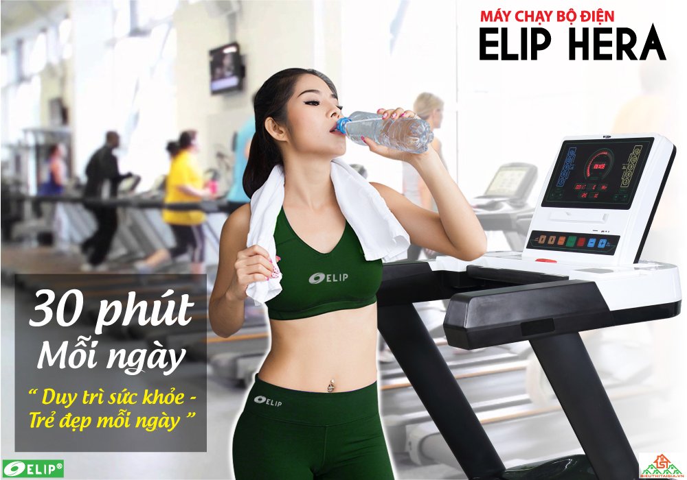 Máy Chạy Bộ Gym ELIP Hera Đơn Năng