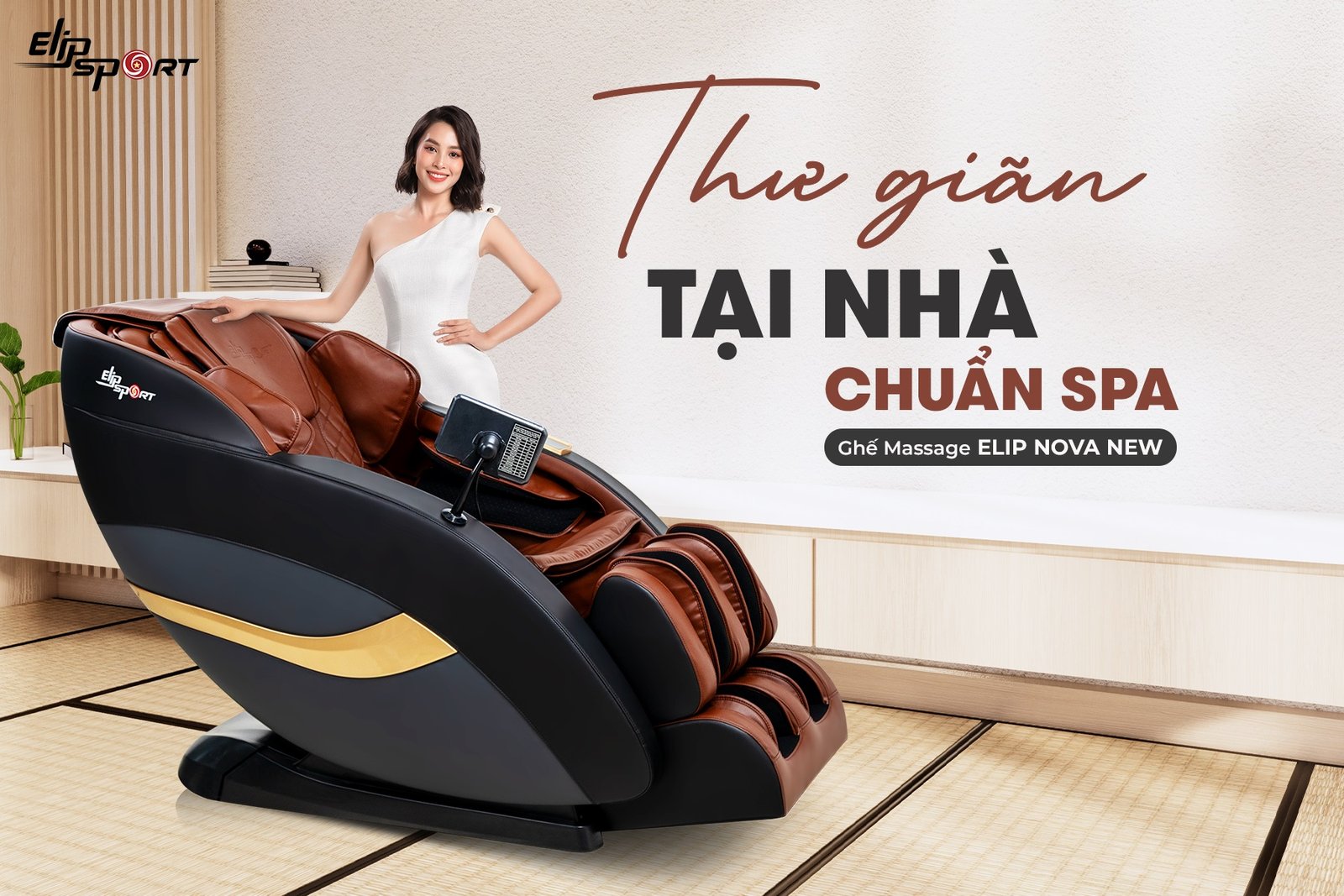 ghế massage elip nova new