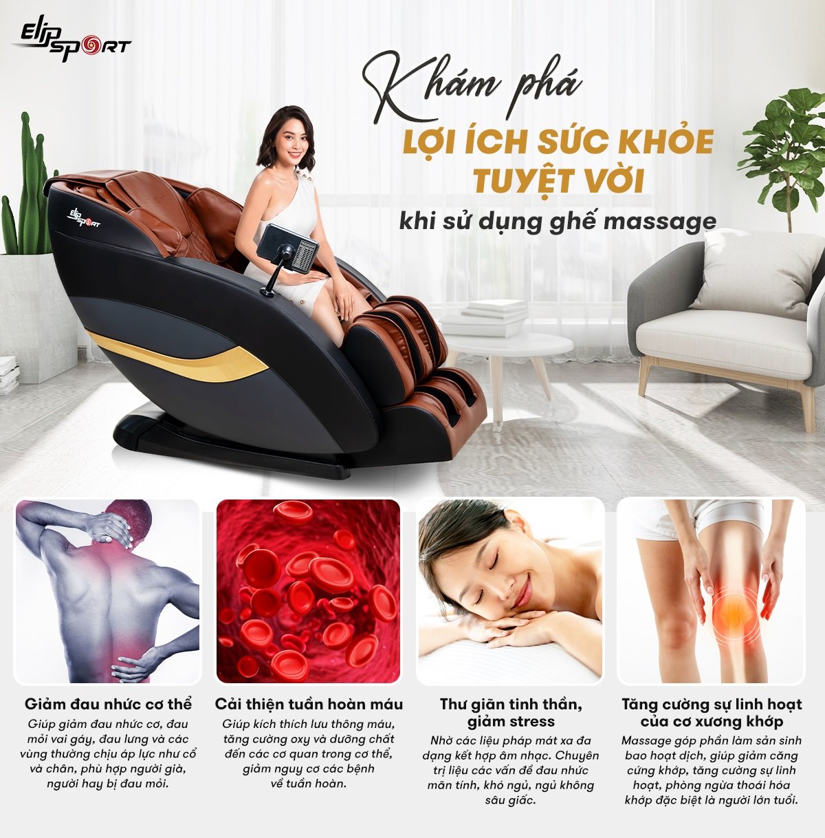 lợi ích của ghế massage