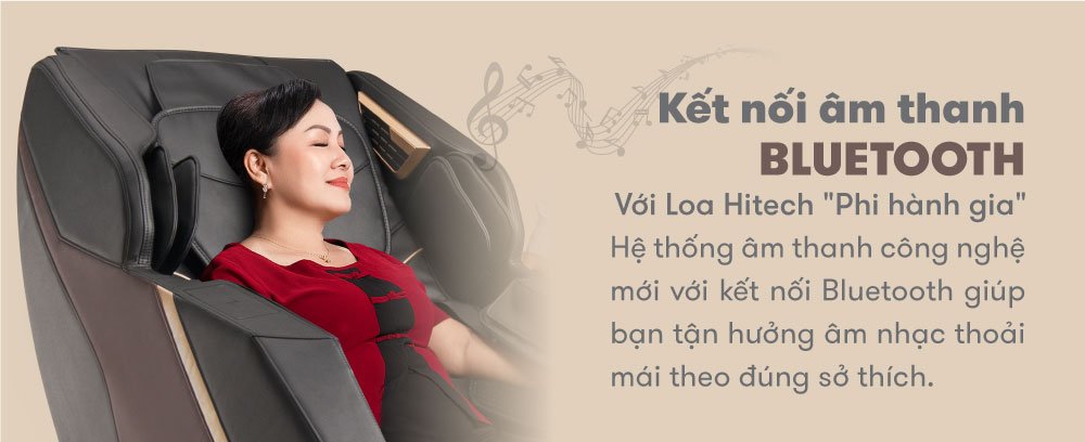 ghế massage elip ole kết nối âm thanh bluetooth