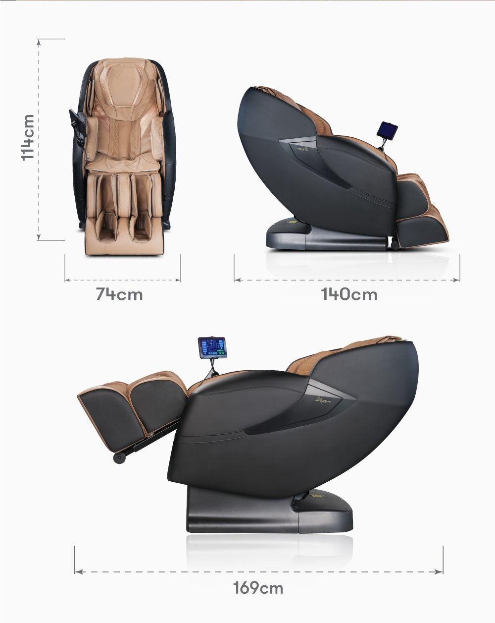 ghế massage elip ares new kích thước phù hợp