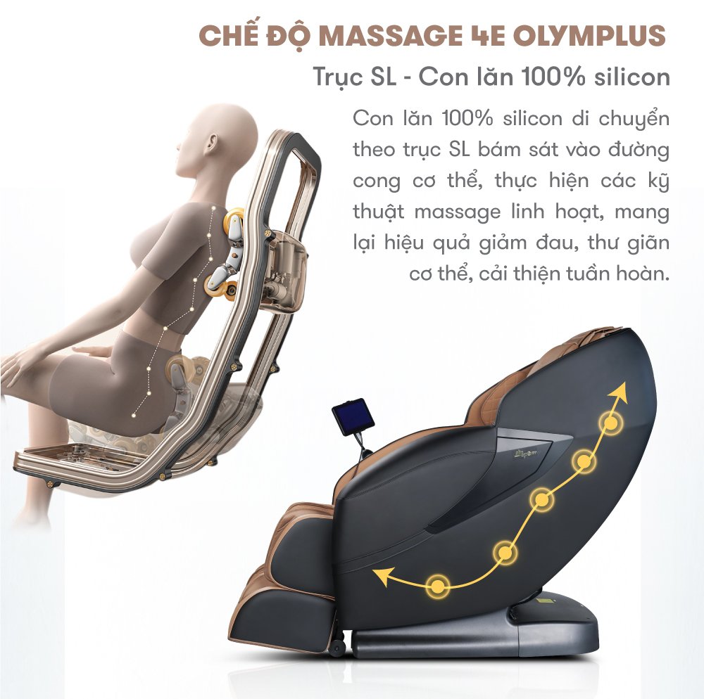 ghế massage elip ares new với chế độ massage 4E
