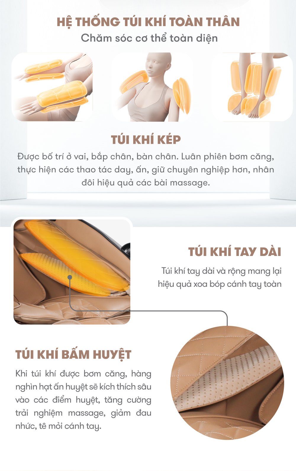 ghế massage elip ares new hệ thống túi khí toàn thân