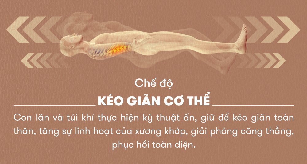 ghế massage elip ares new chế độ kéo giãn cơ thể