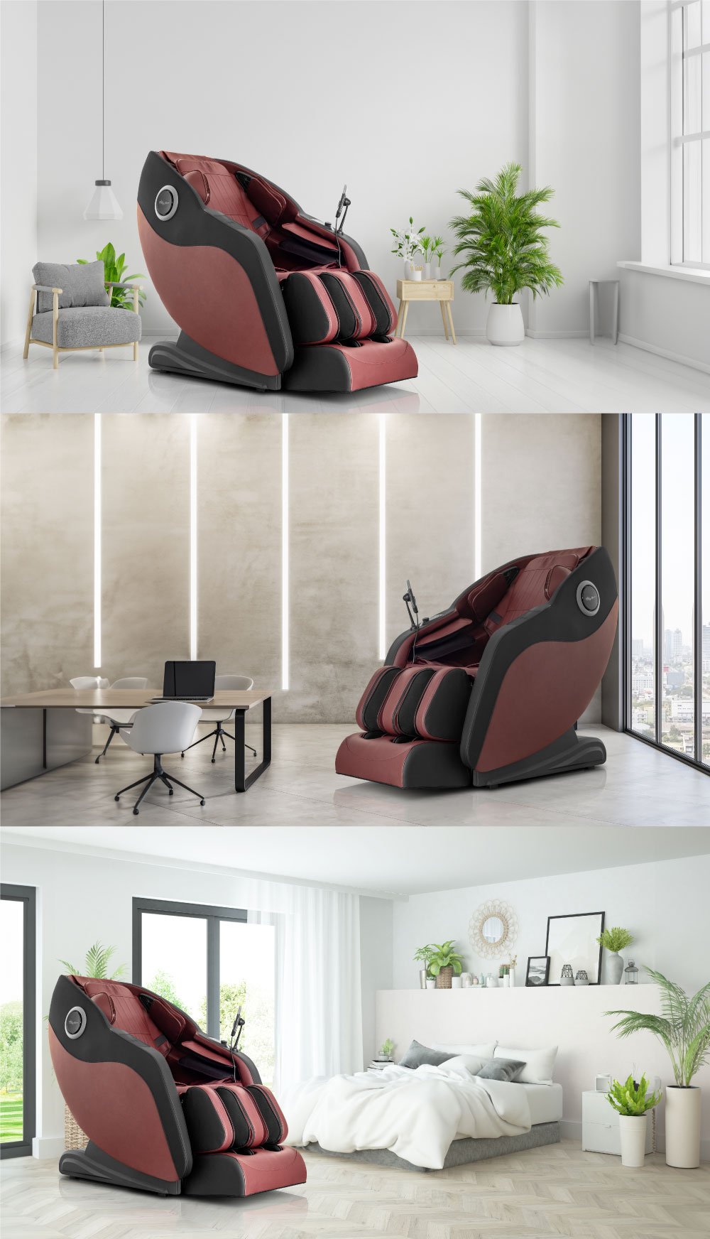 ghế massage elip d5 kiểu dáng nổi bật không gian