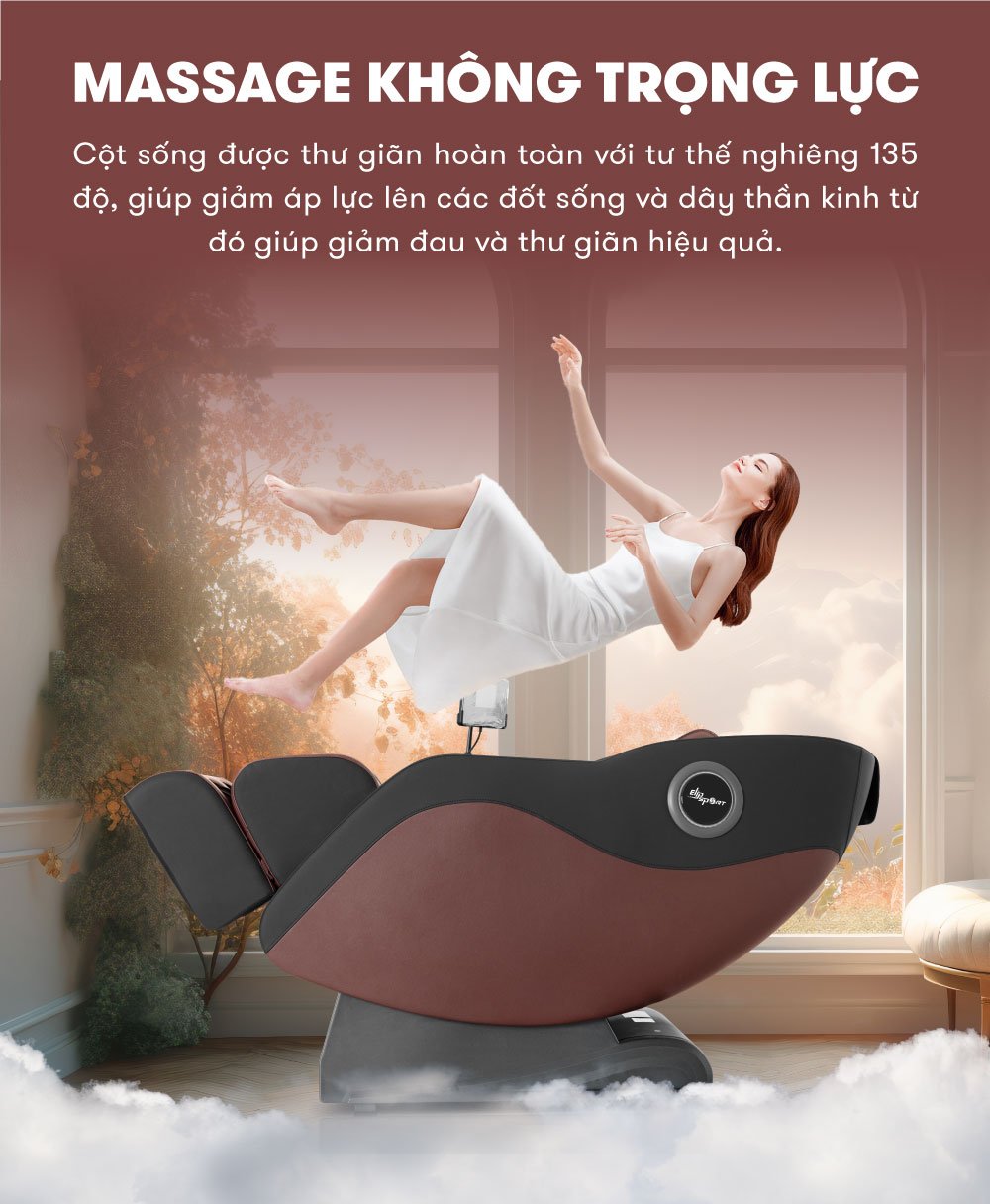 ghế massage elip d5 chế độ massage không trọng lực