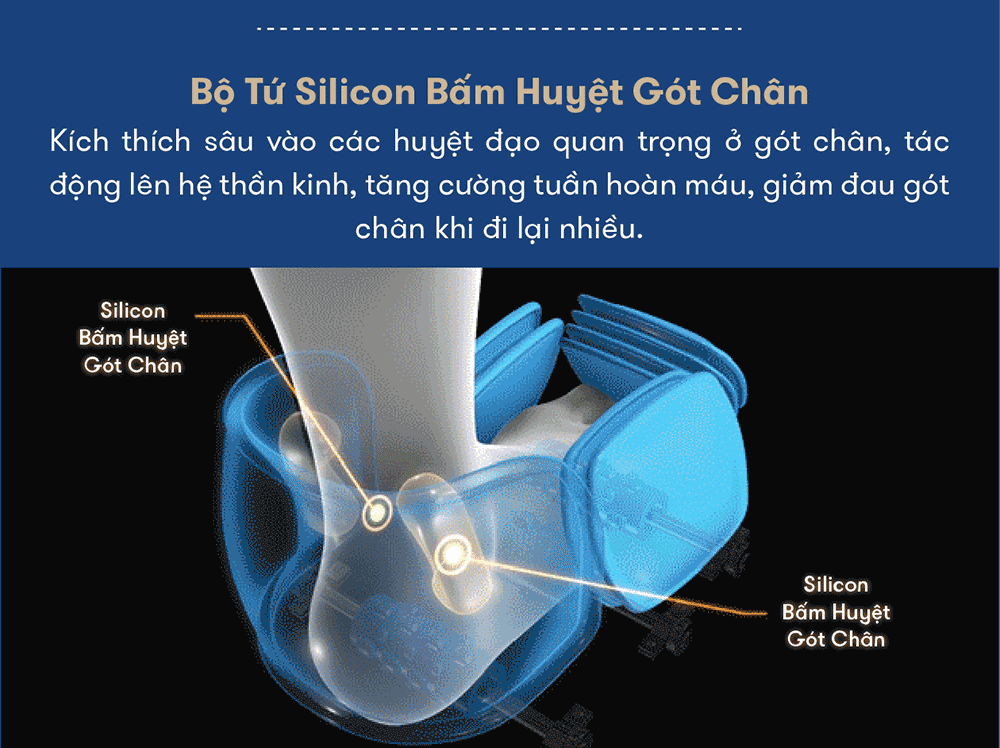 ghế massage elip g9 với bộ tứ silicon