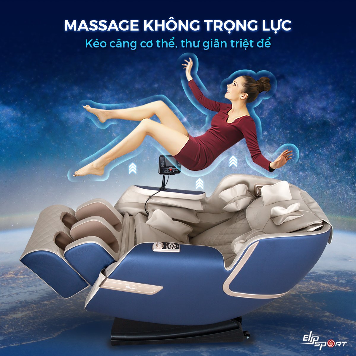 Ghế Massage ELIP Jupiter (AI, ion âm)