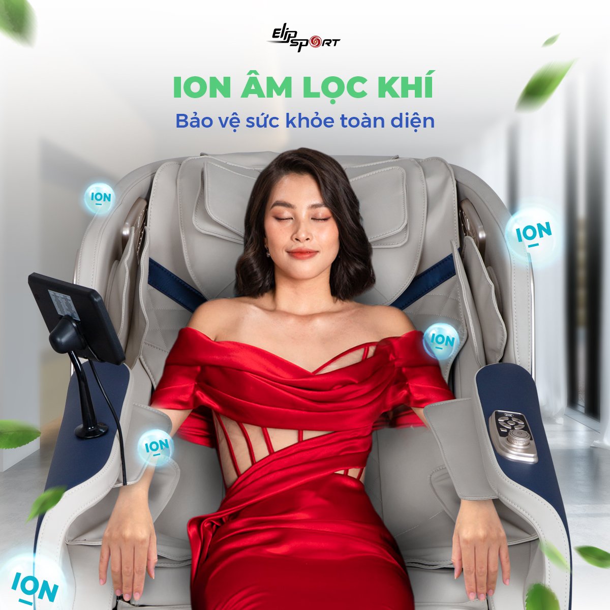 Ghế Massage ELIP Jupiter (AI, ion âm) 9 Ghế Massage ELIP Jupiter (AI, ion âm)