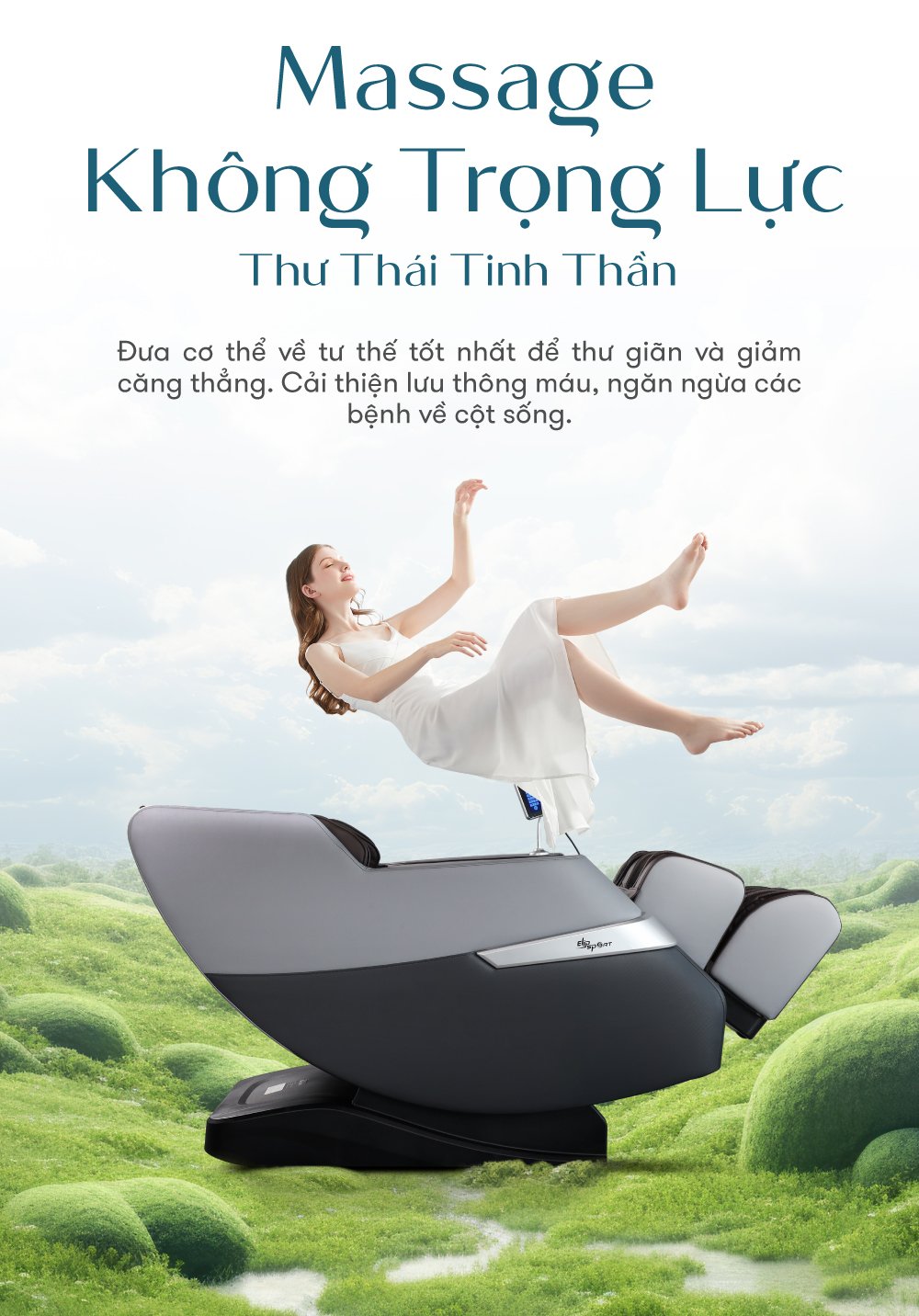 ghế massage elip giá tốt với chế độ mát xa không trọng lực