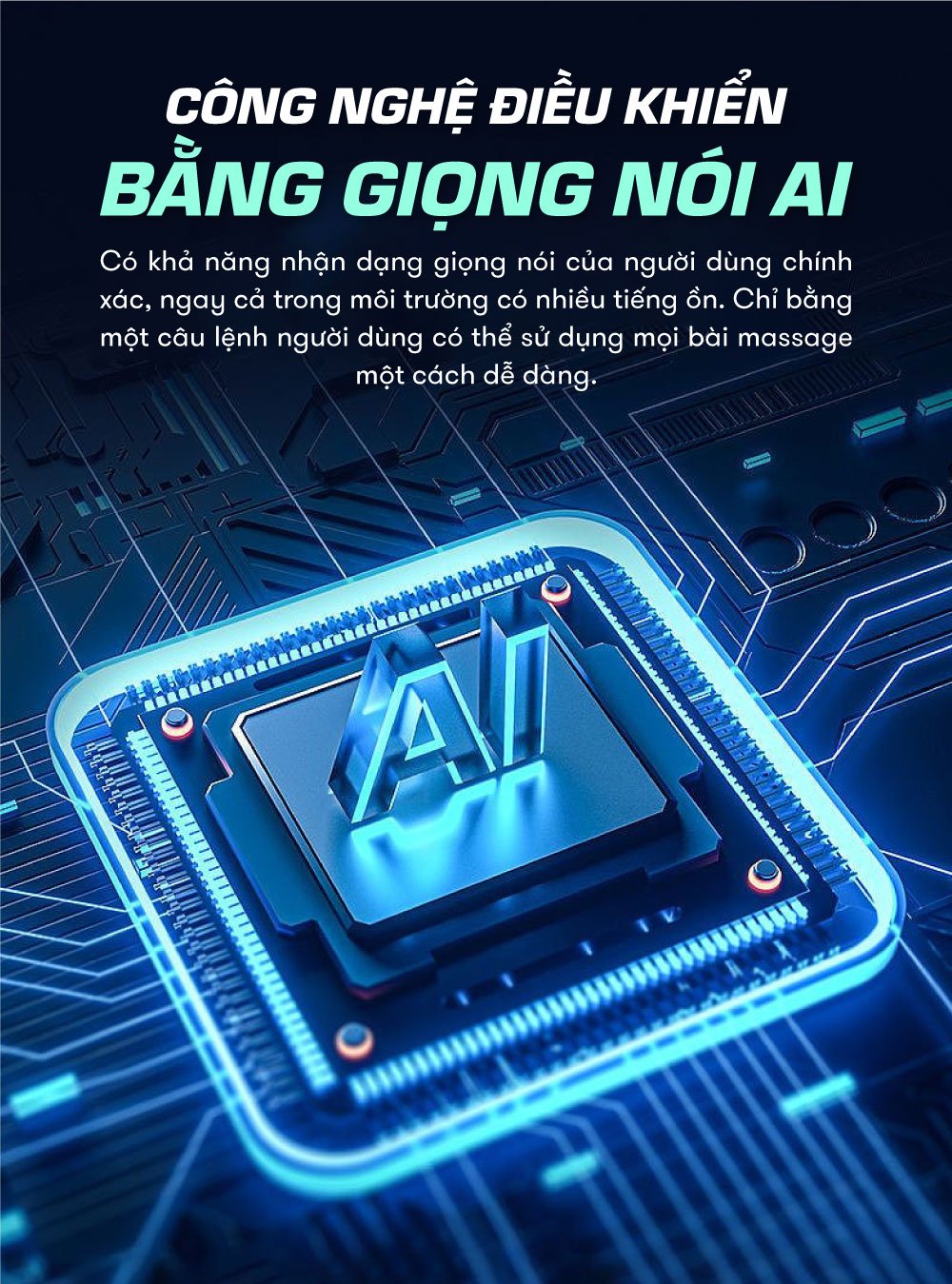 ghế massage elip o7 công nghệ điều khiển giọng nói