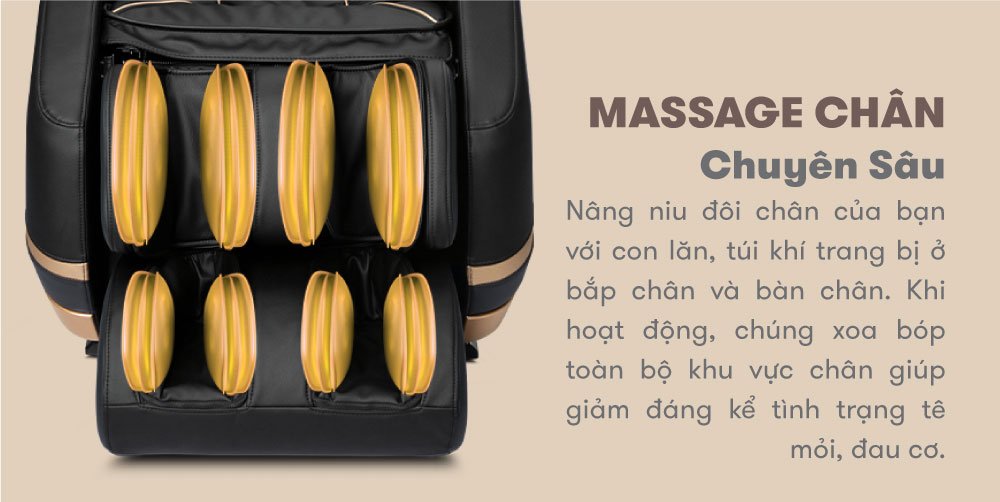 ghế massage elip ole chế độ massage chân chuyên sâu