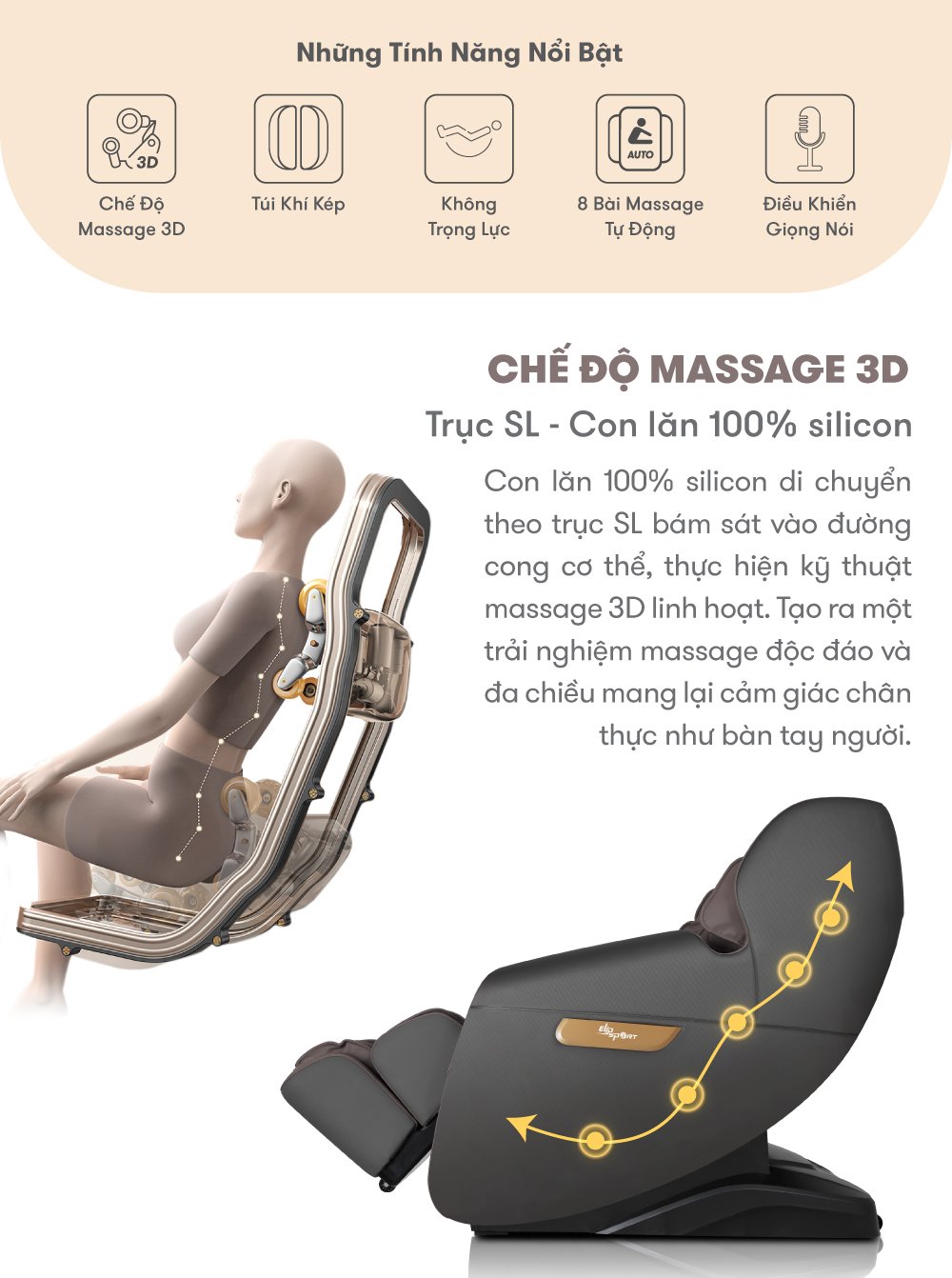 ELIP Tesla - Grey (Hàng Trưng Bày) tính năng