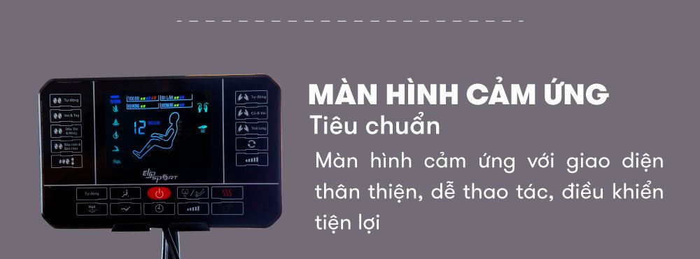 Ghế massage toàn thân cao cấp sở hữu màn hình cảm ứng tiêu chuẩn