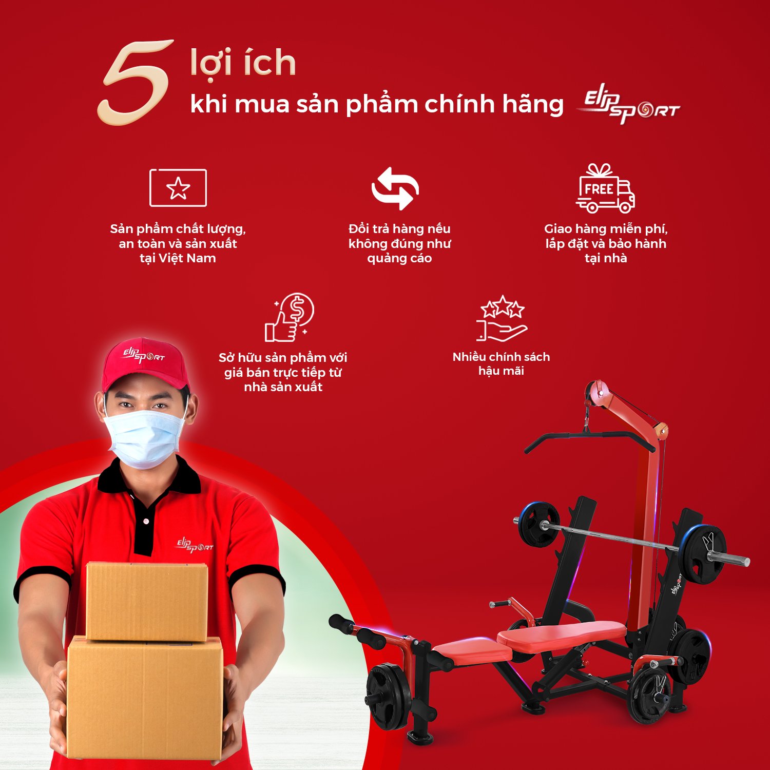 Ghế tạ đa năng Elip Power Max 9in1 - Green 10 ghe-ta-da-nang-elip-power-max-9in1-1