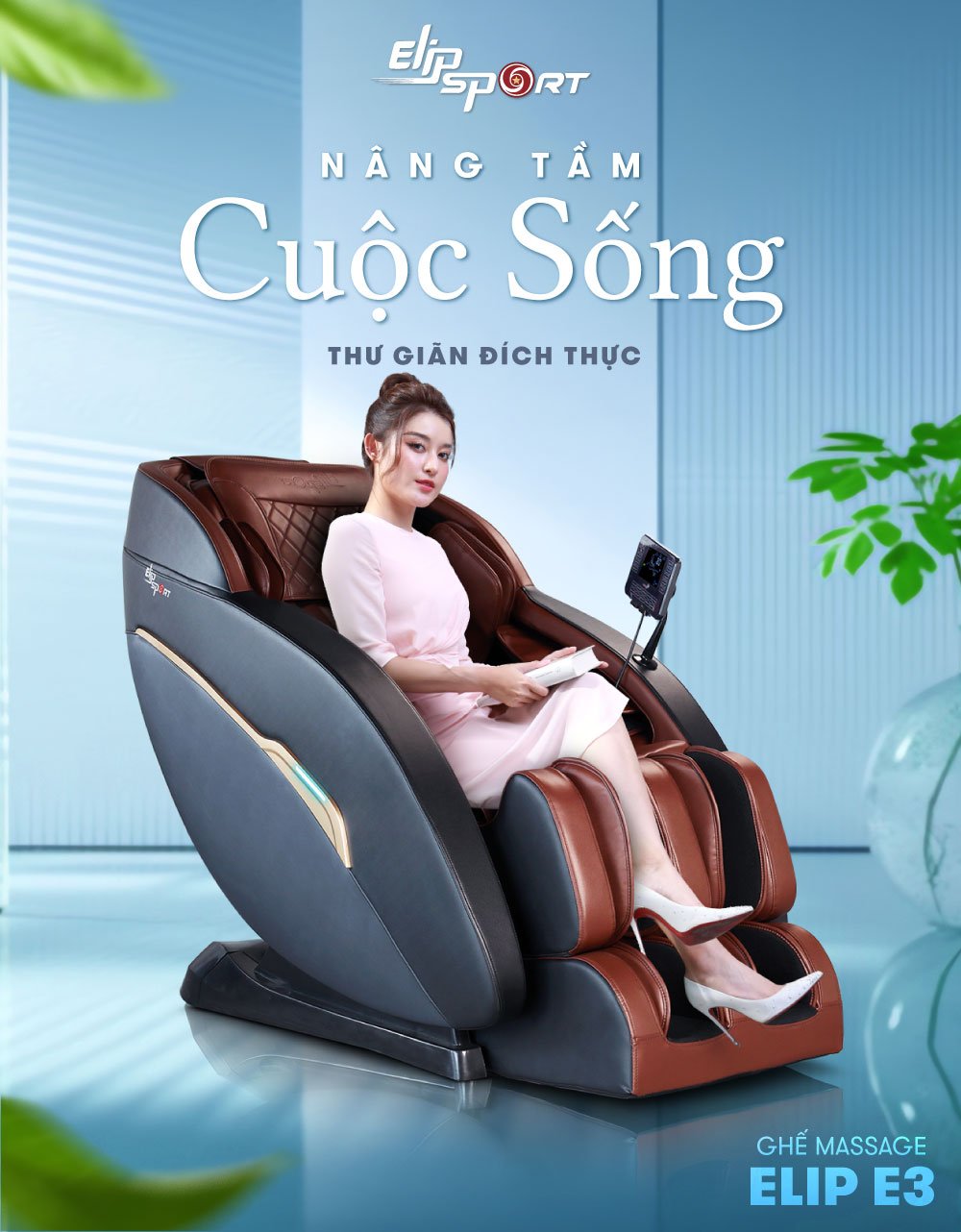 ghế massage elip e3 giúp bạn nâng tầm cuộc sống