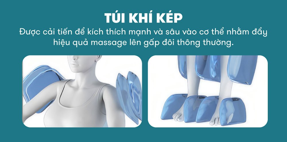ghế massage elip e3 túi khí kép