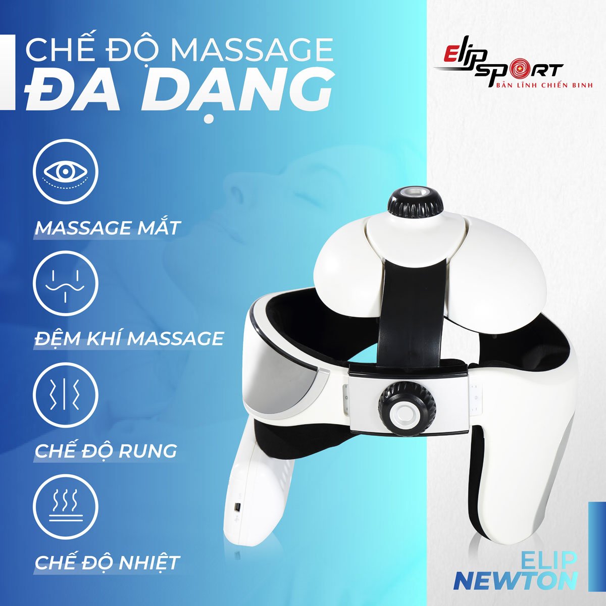 Máy massage đầu-mắt Elip Newton