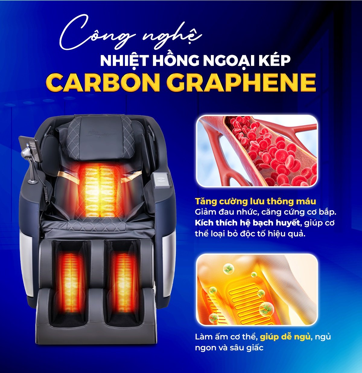 ghế massage elip cara new hồng ngoại