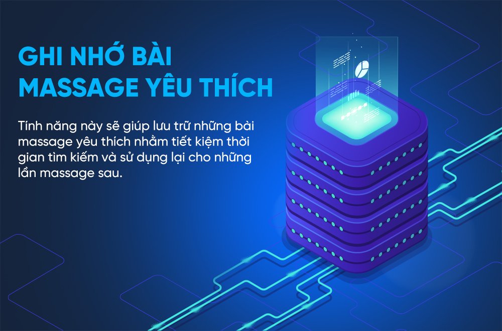 ghế massage elip o6 có thể ghi nhớ bài massage yêu thích