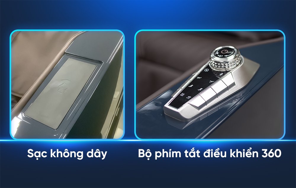 ghế massage elip o6 với sạc không dây tiện lợi