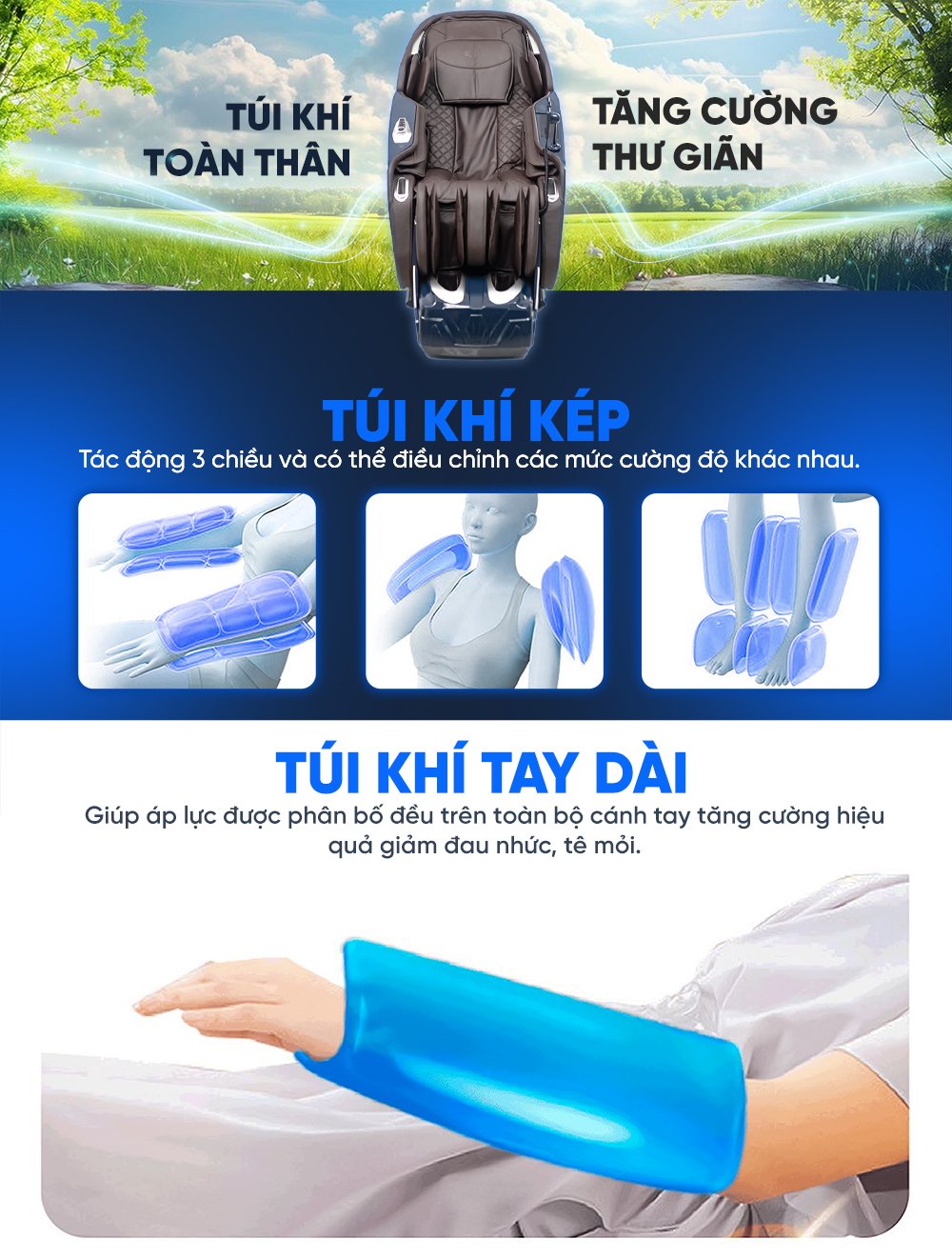 ghế massage elip o6 túi khí toàn thân thư giãn