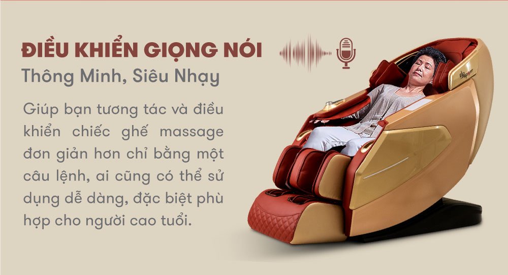 Ghế Massage ELIP Olas điều khiển giọng nói thông minh
