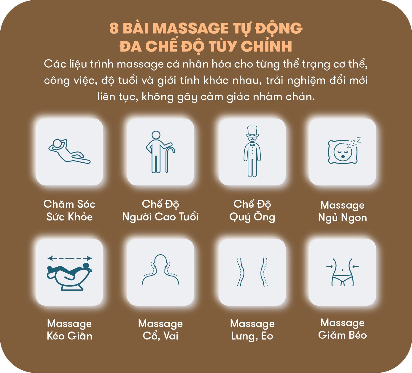 ghế massage elip ole new các bài massage tự động