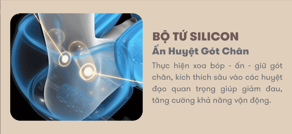 ghế massage elip ole new sử dụng bộ tứ silicon