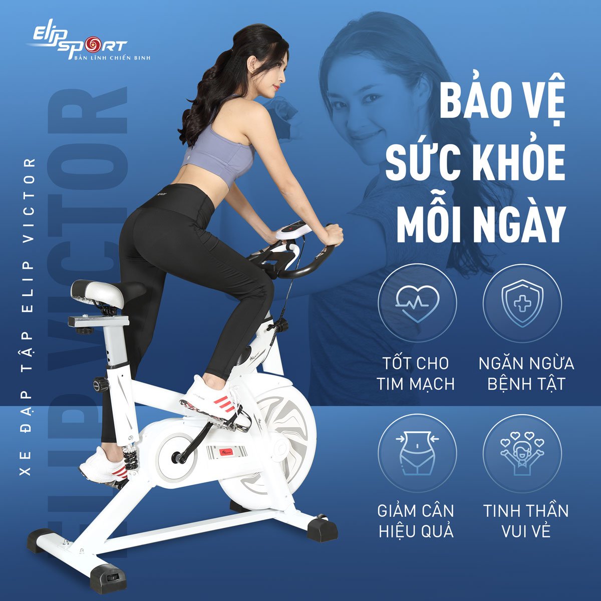 Xe đạp tập ELIP Victor (Thanh Lý)